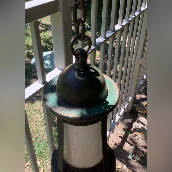 Antique Vintage Metal Lantern - Picture 7 of 9